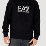 Felpa con cappuccio EA7 Nero - Bianco - Foto 1