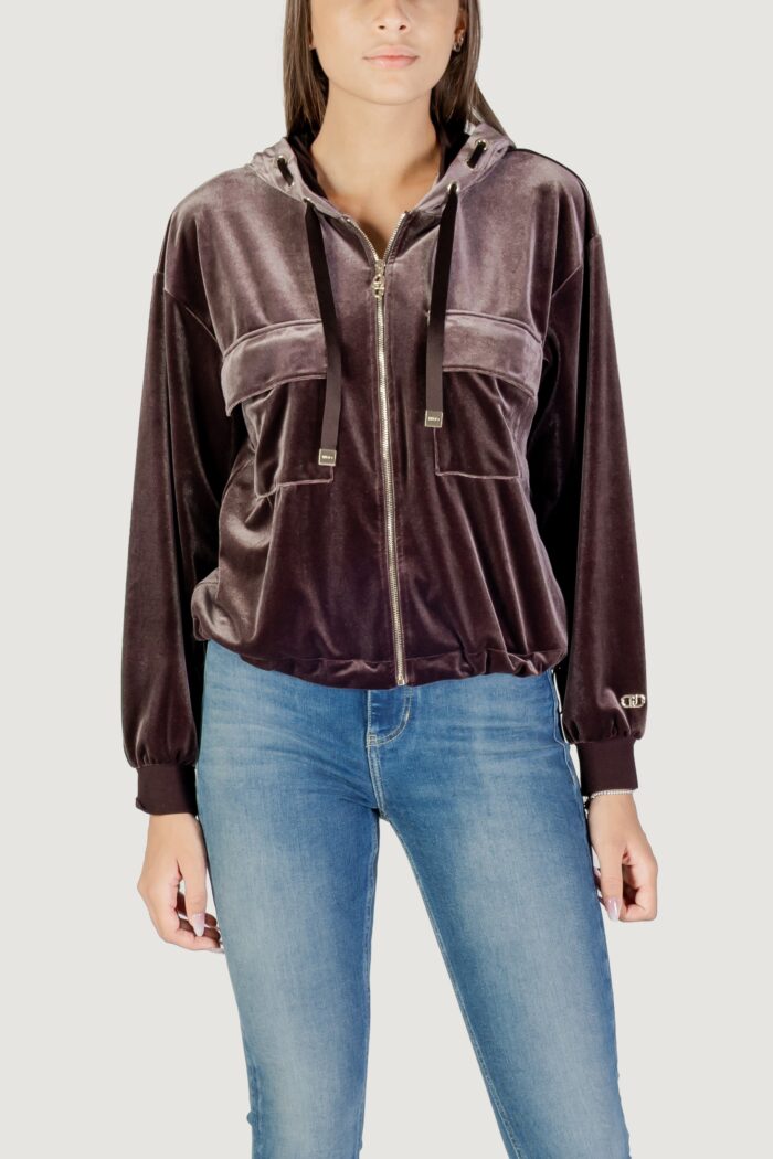 Felpa con cappuccio Liu-Jo felpa aperta Cioccolato