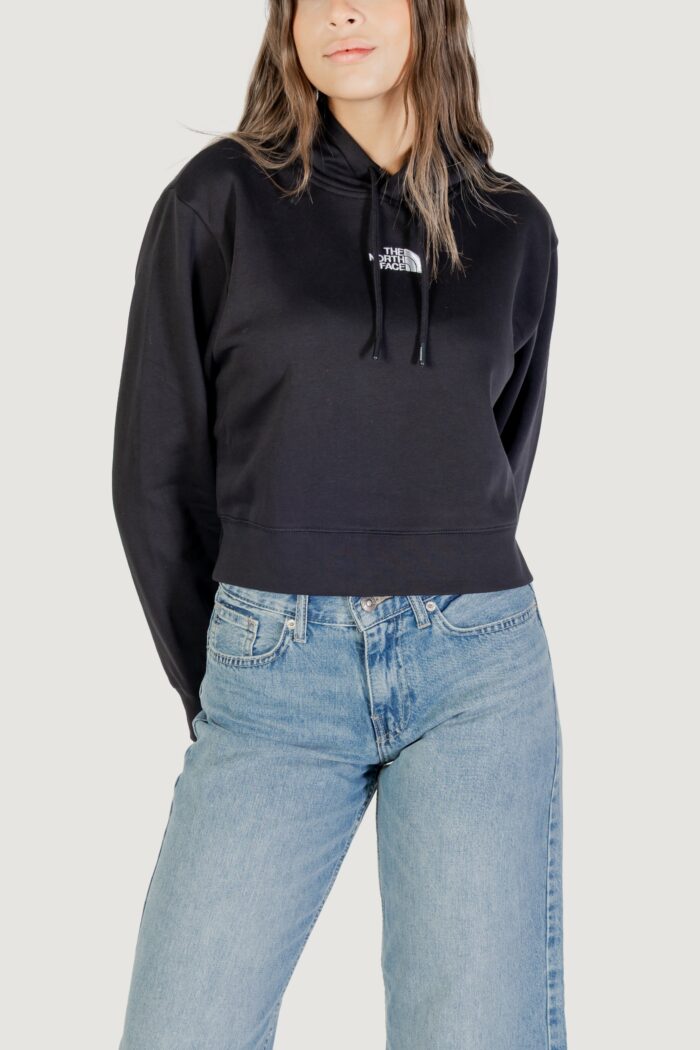 Felpa con cappuccio THE NORTH FACE w essential crop hoodie Nero