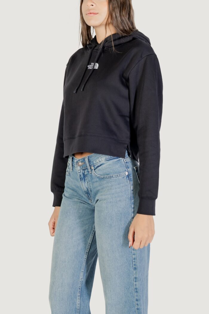 Felpa con cappuccio THE NORTH FACE w essential crop hoodie Nero