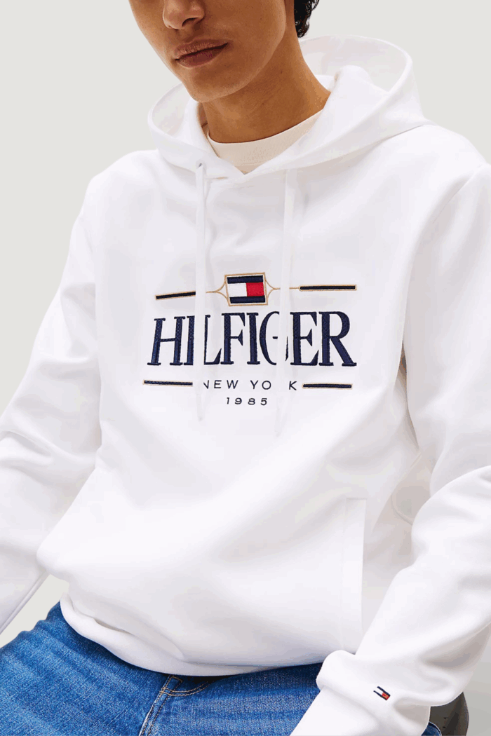 Felpa con cappuccio Tommy Hilfiger icon hilfiger hoodie Bianco