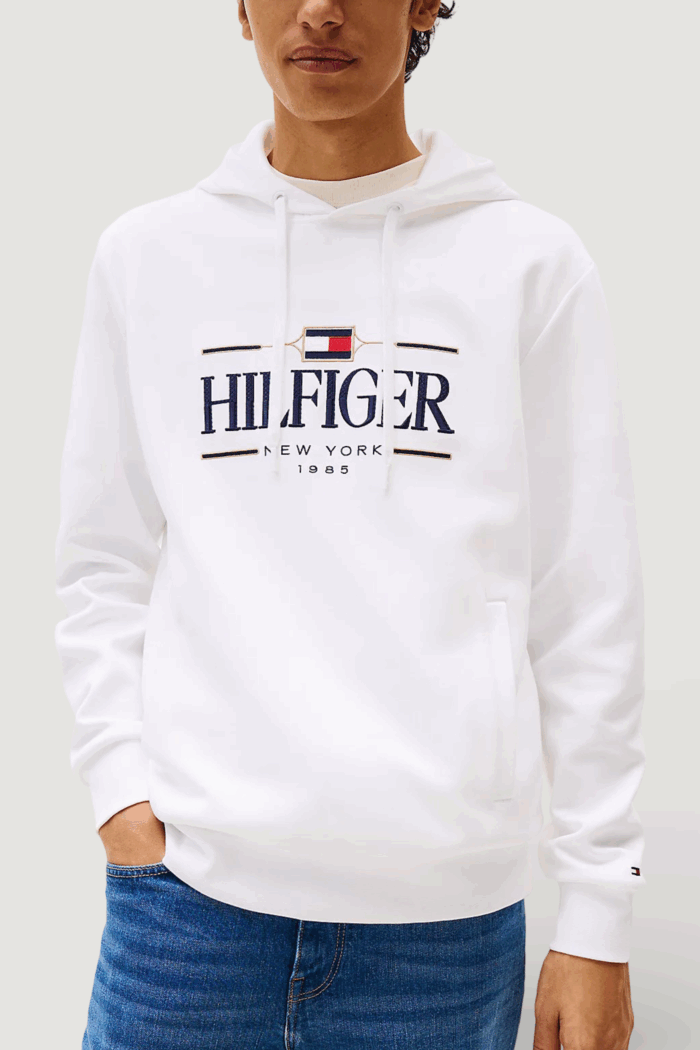 Felpa con cappuccio Tommy Hilfiger icon hilfiger hoodie Bianco