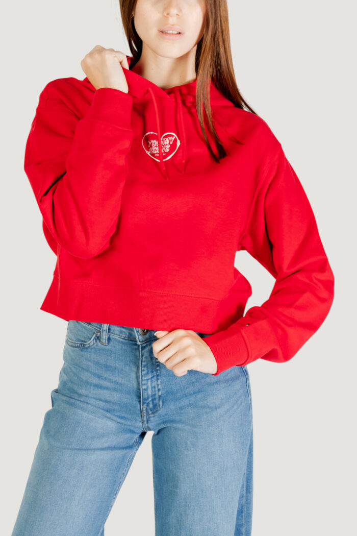 Felpa con cappuccio Tommy Hilfiger Jeans tjw rlx crp heart ho Rosso