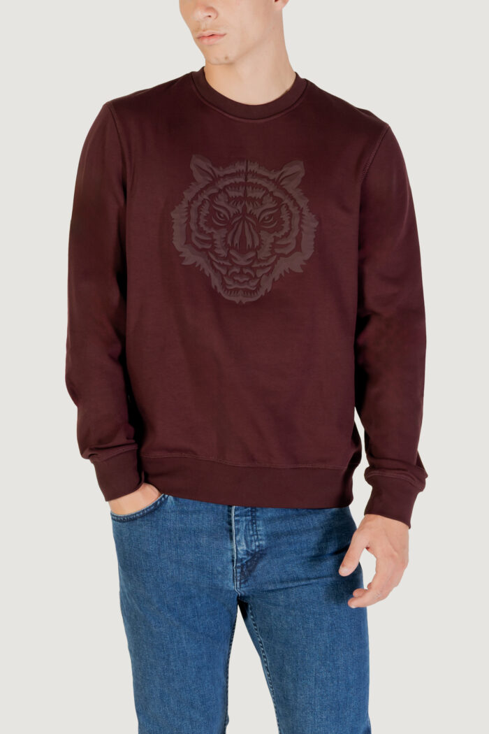 Felpa senza cappuccio Antony Morato regular fit with rubber prism shape print Bordeaux