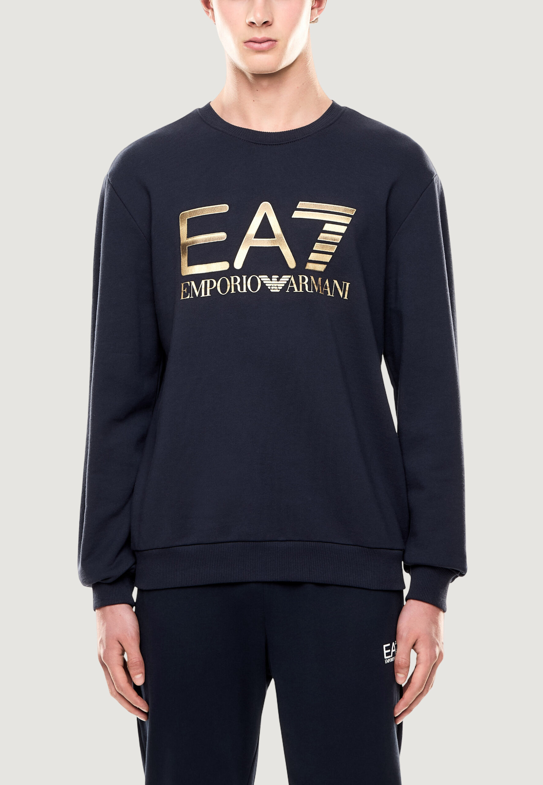 Felpa senza cappuccio EA7 Blu - Foto 1