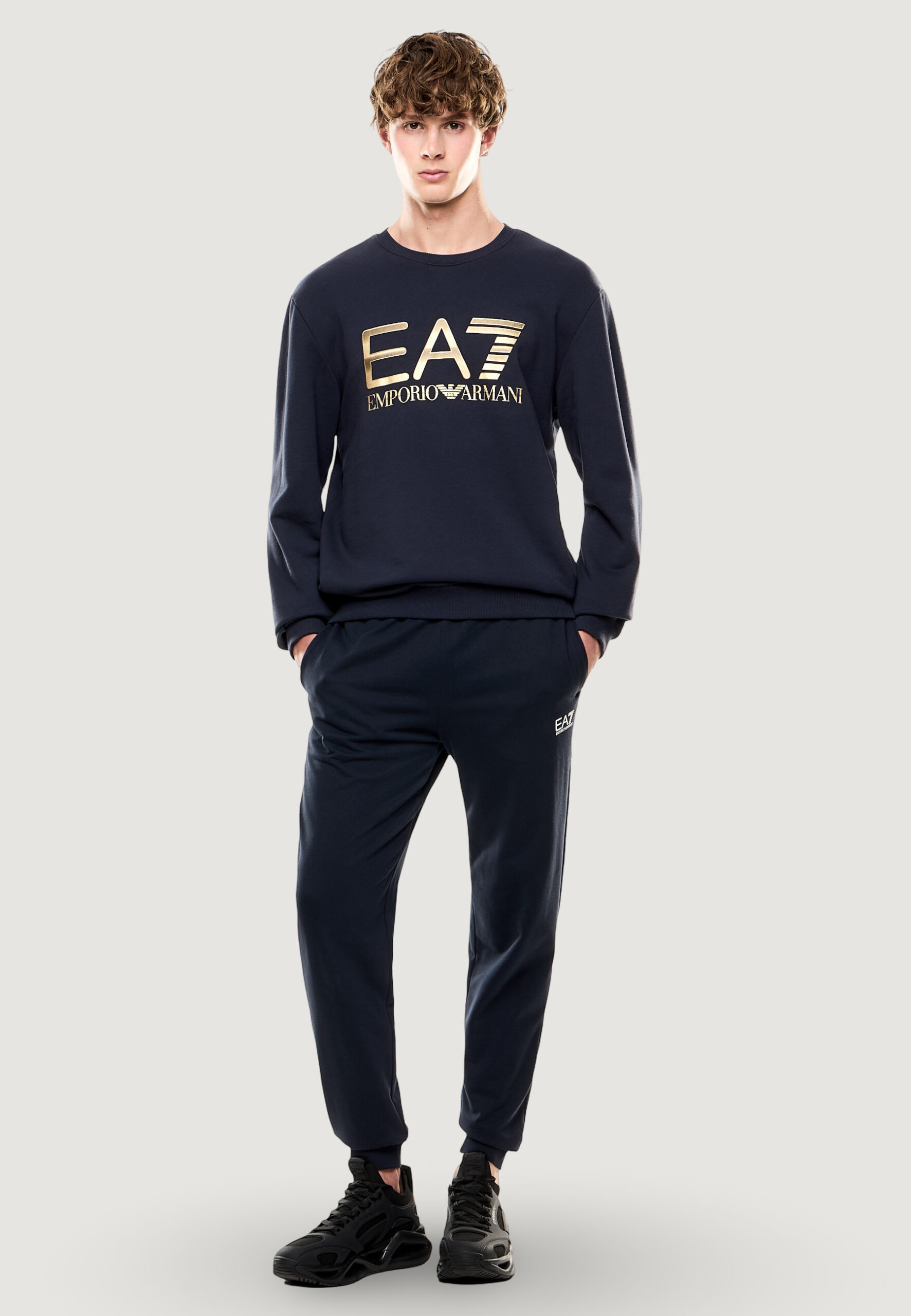 Felpa senza cappuccio EA7 Blu - Foto 5
