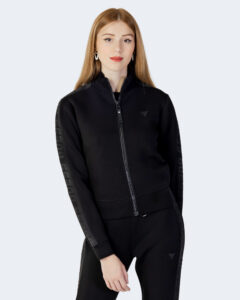 Felpa senza cappuccio Guess Active new allie scuba zip Nero - Foto 1