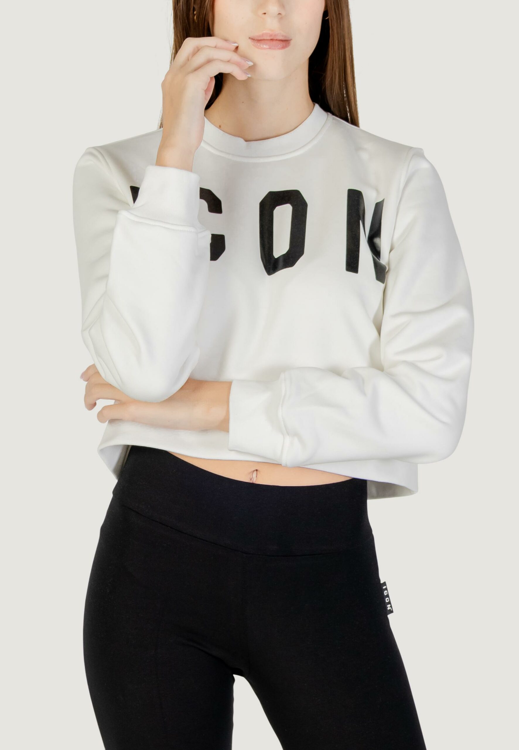 Felpa senza cappuccio Icon Panna - Foto 2