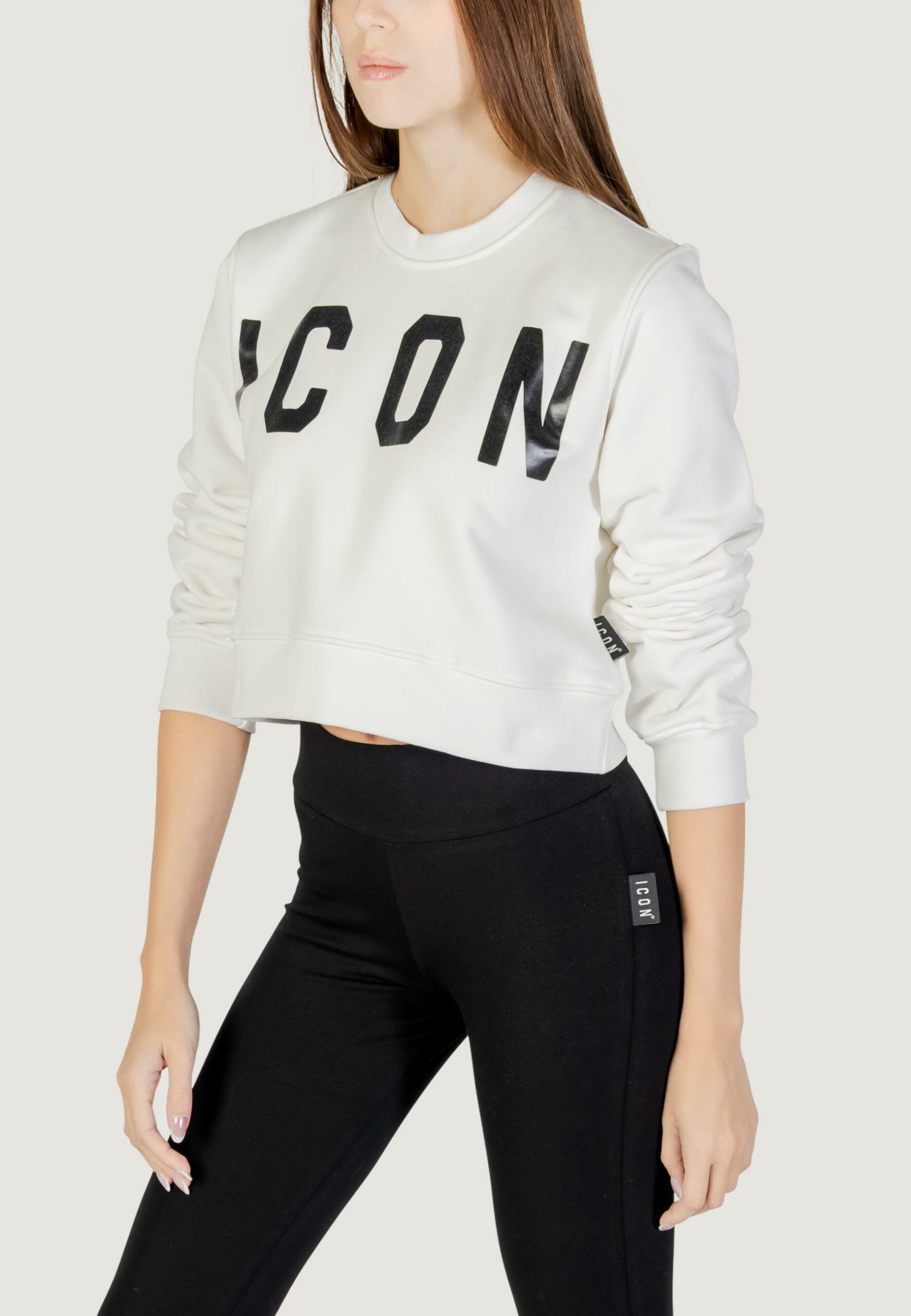 Felpa senza cappuccio Icon Panna - Foto 5