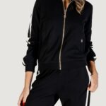 Felpa senza cappuccio Liu-Jo felpa aperta Nero - Bianco - Foto 1