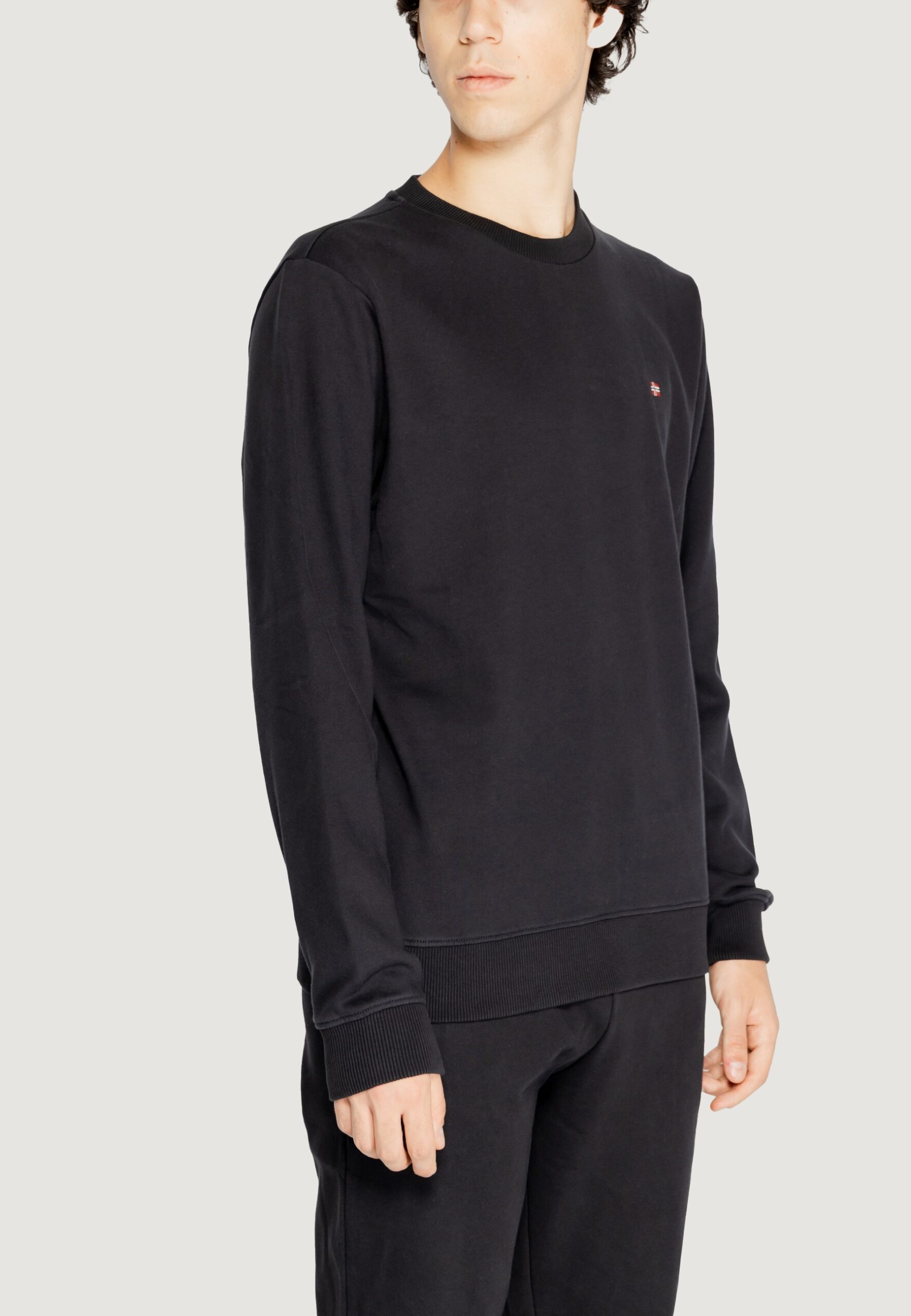 Felpa senza cappuccio Napapijri balis crew 1 Nero - Foto 4