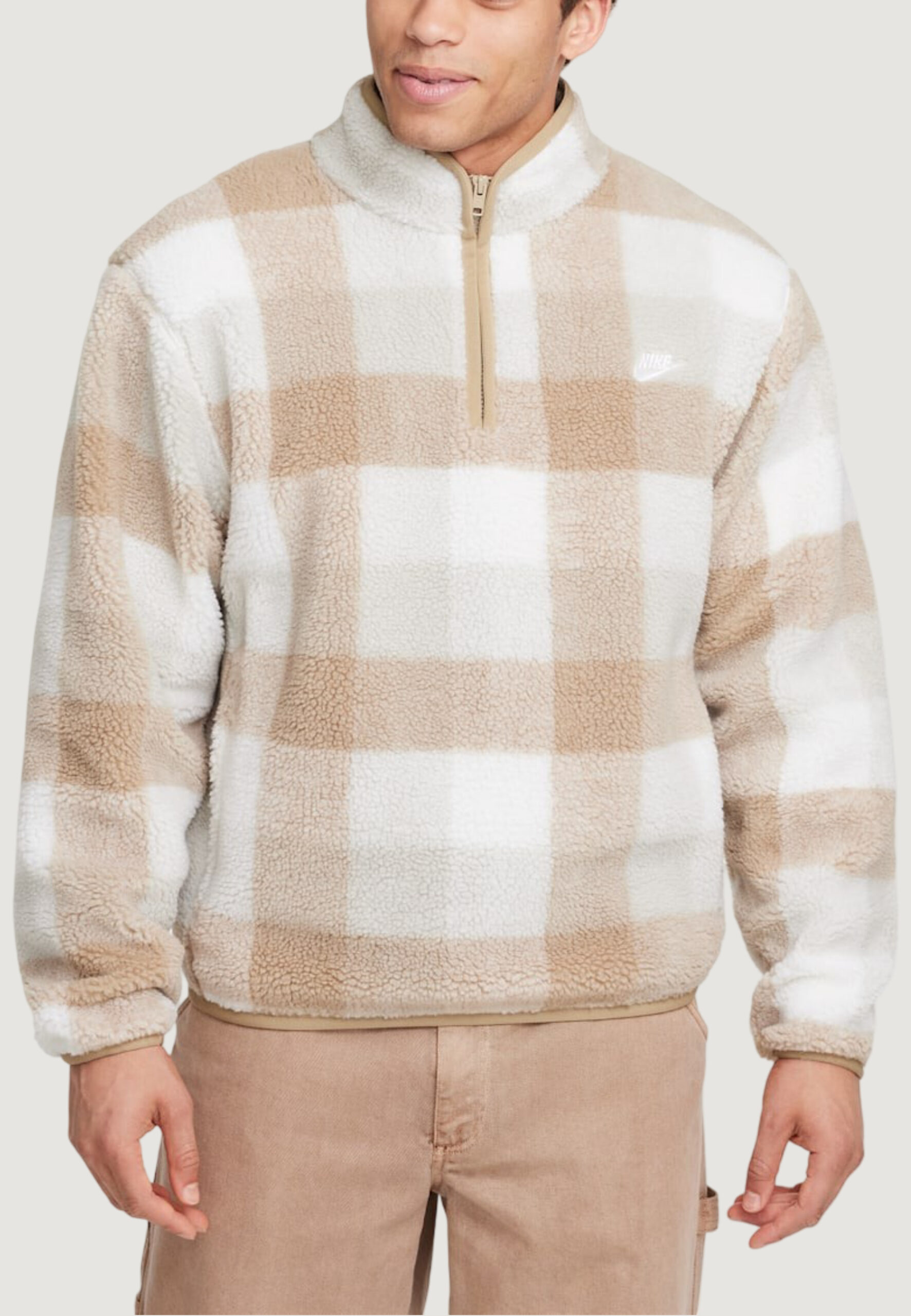 Felpa senza cappuccio Nike Marrone - Foto 1