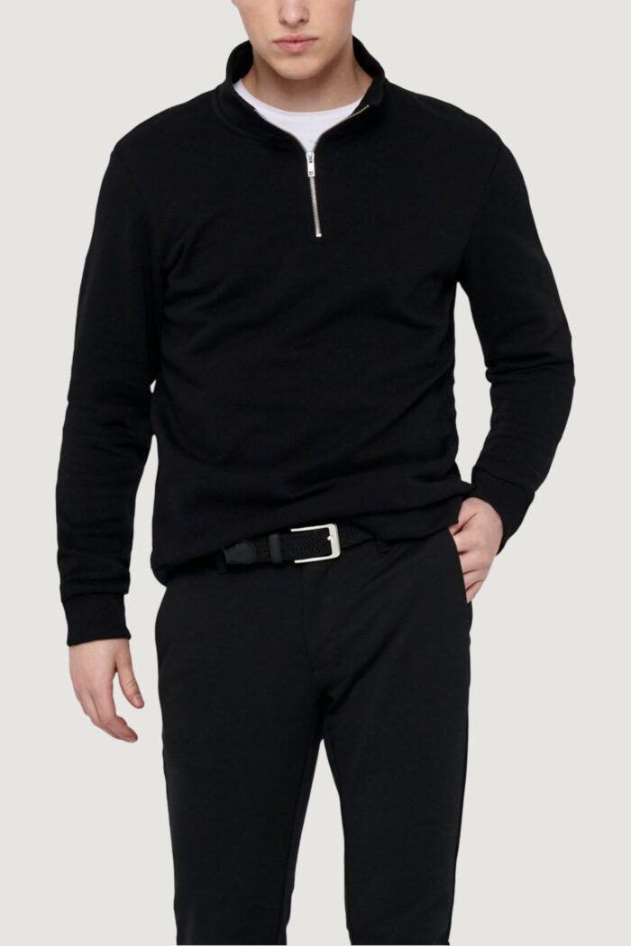 Felpa senza cappuccio Only & Sons onsceres half zip swat noos Nero