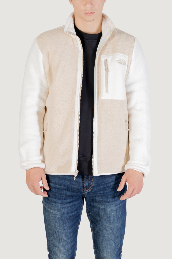 Felpa senza cappuccio THE NORTH FACE m yumiori full zip Beige – Bianco