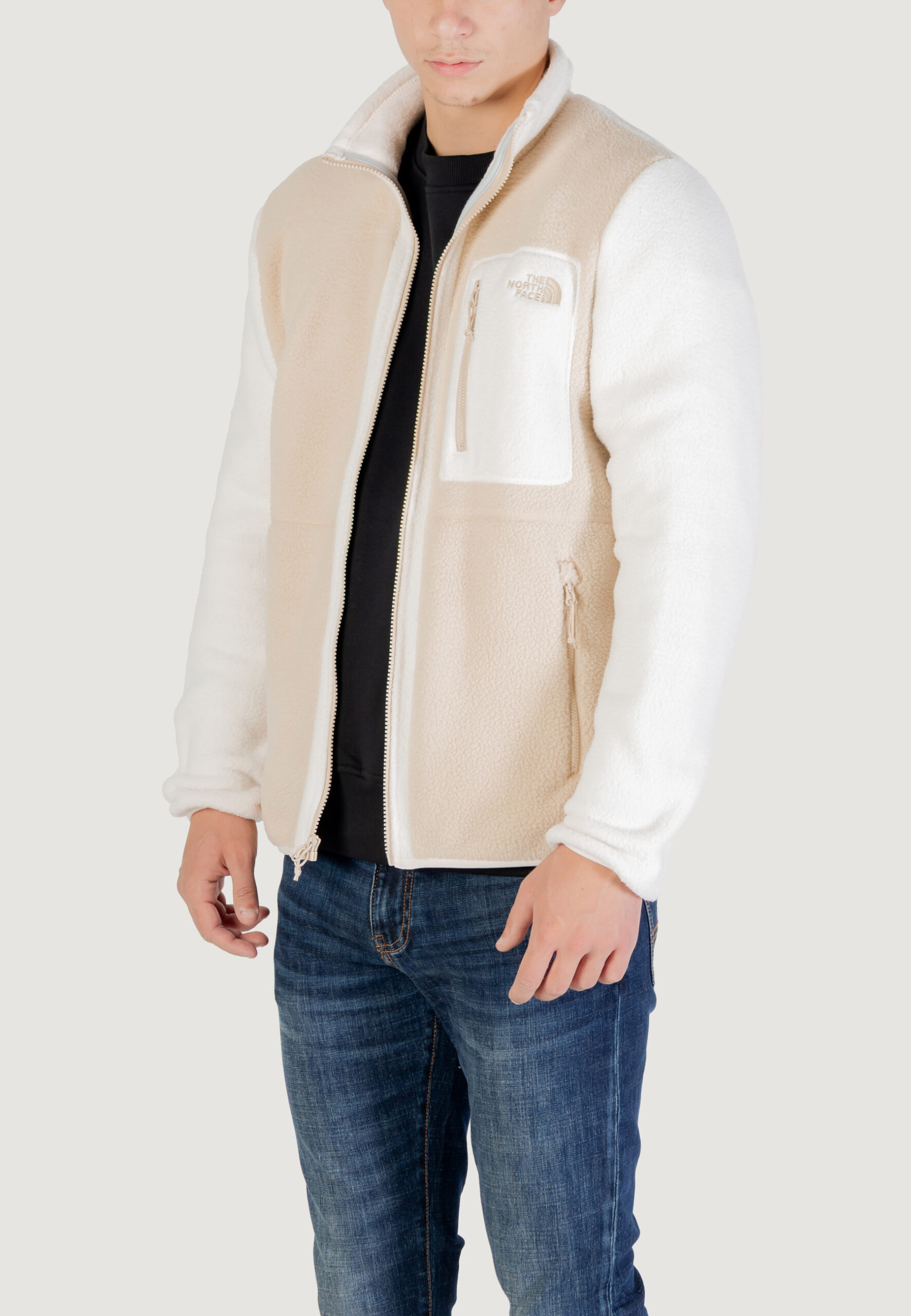 Felpa senza cappuccio THE NORTH FACE m yumiori full zip Beige - Bianco - Foto 4