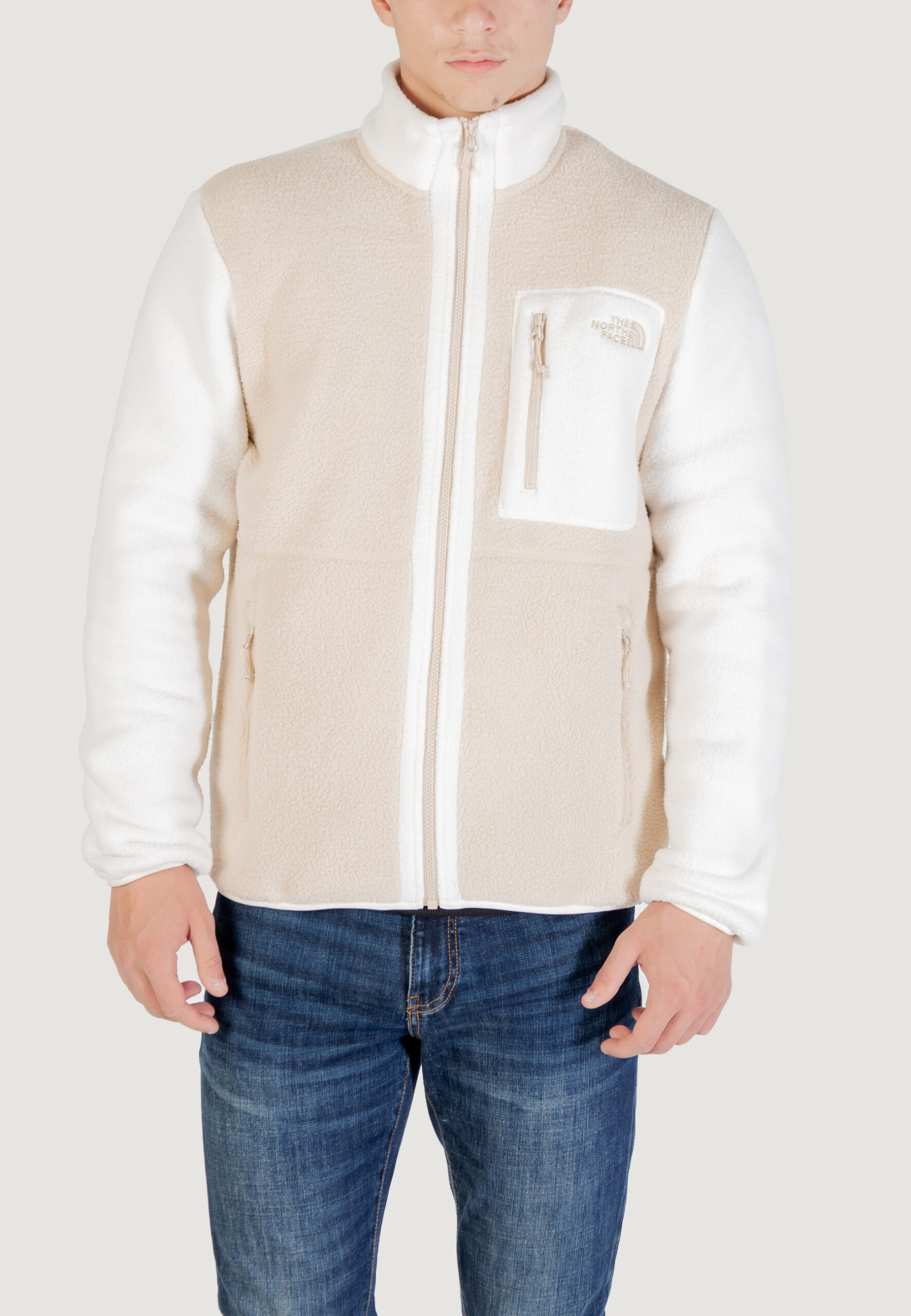 Felpa senza cappuccio THE NORTH FACE m yumiori full zip Beige - Bianco - Foto 5