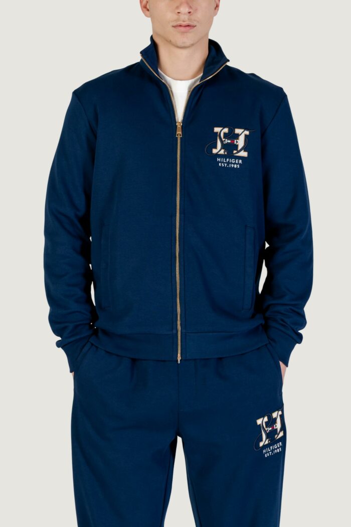 Felpa senza cappuccio Tommy Hilfiger diwali zip thru stan Blue scuro