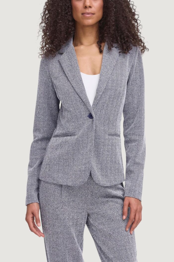 Giacca ICHI ihkate jacquard bl4 Blu