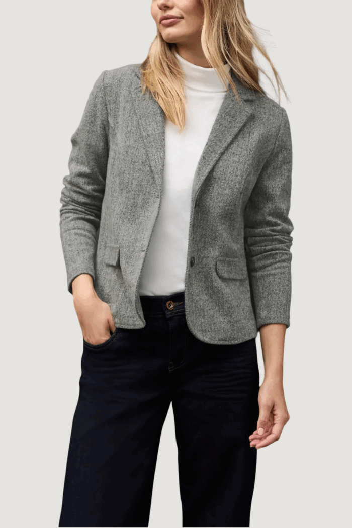 Giacca da completo Street One qr basic blazer Nero – Grigio