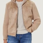 Giacchetto Guess ls mn suede mix river jacket Beige - Foto 1