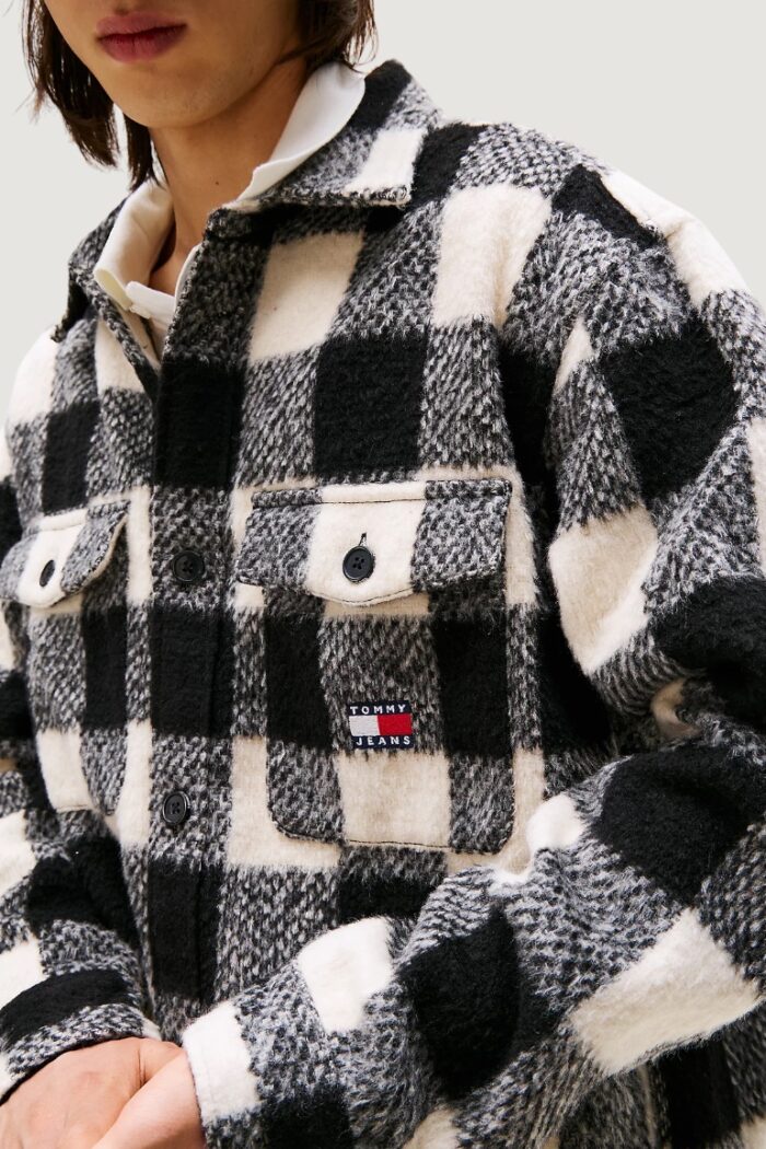Giacchetto Tommy Hilfiger Jeans tjm check overshirt Nero