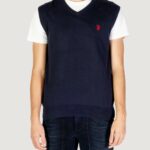 Gilet in maglia U.S. Polo Assn. Blu - Foto 1