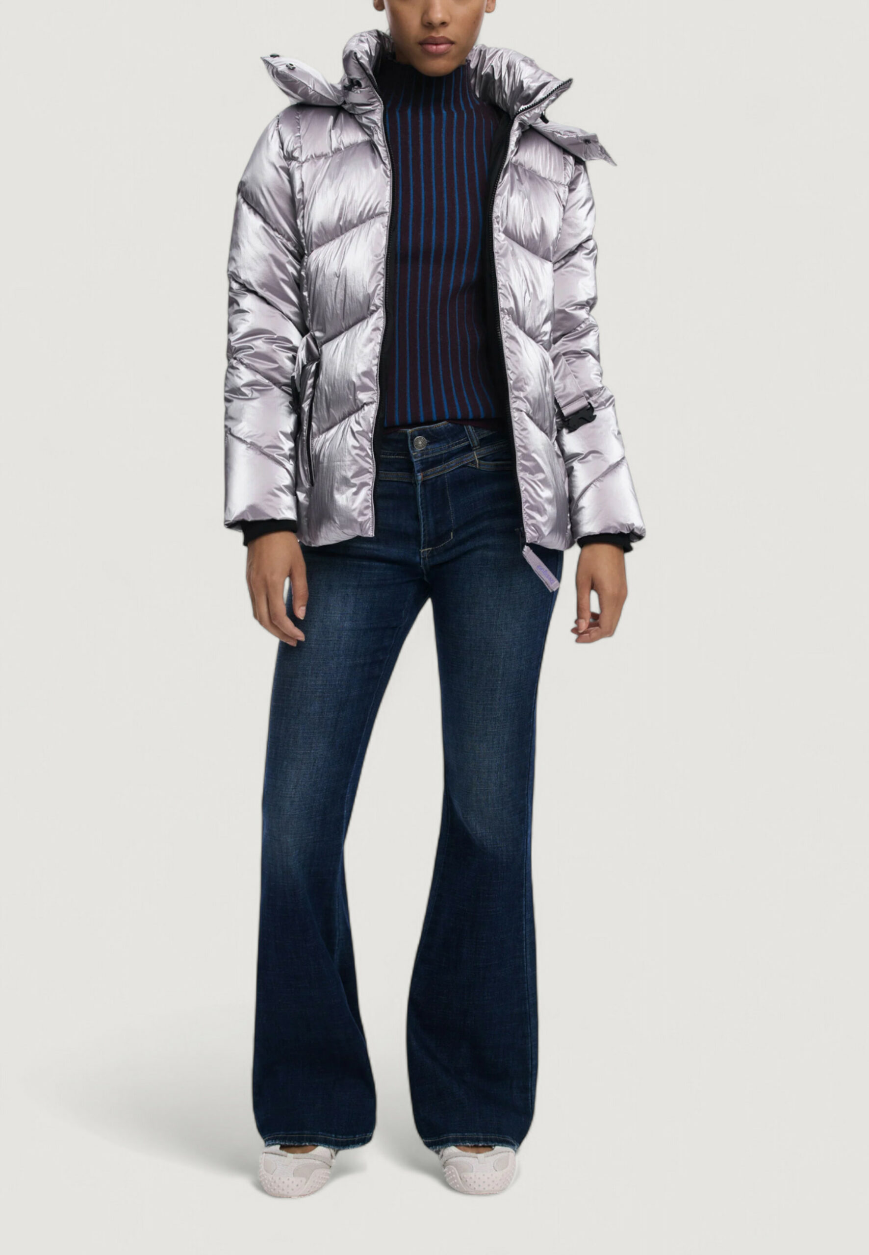 Giubbotto Desigual padded_metalic Rosa - Foto 2