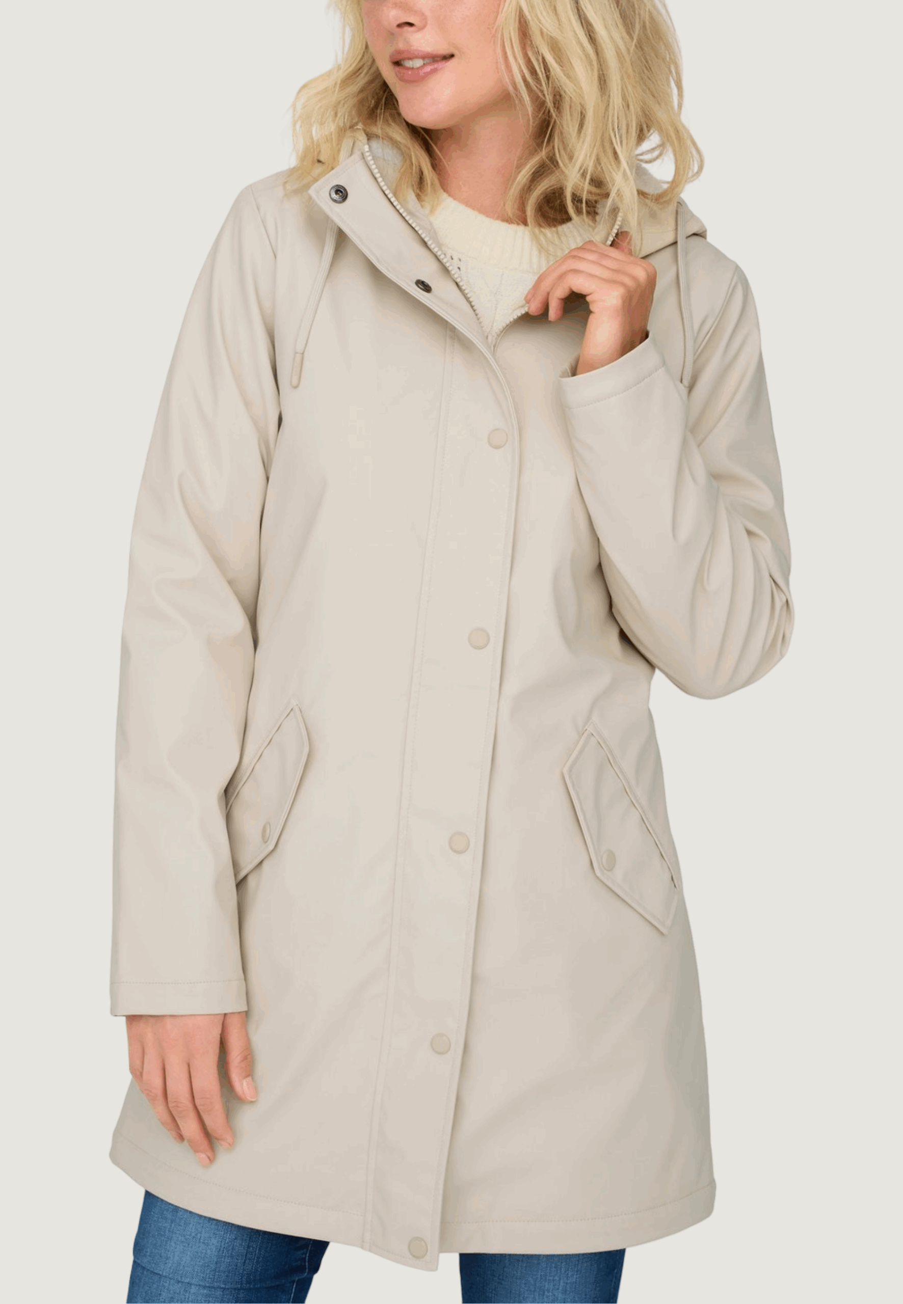 Giubbotto Only onlsally raincoat otw noos Beige chiaro - Foto 1
