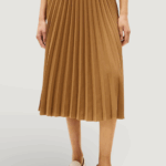 Gonna lunga Tommy Hilfiger fluid pleated pull o Marrone - Foto 1