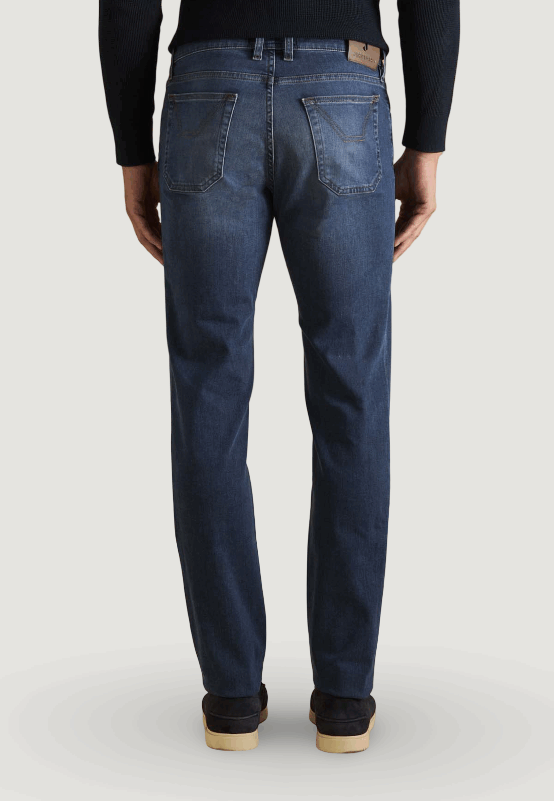 Jeans slim Jeckerson john 5 tasche toppa Blue Denim Scuro - Foto 4