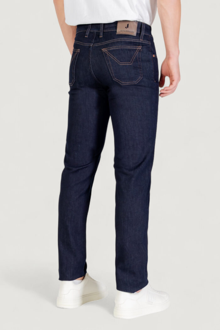 Jeans slim Jeckerson john 5 tasche toppa Dark Blue Denim