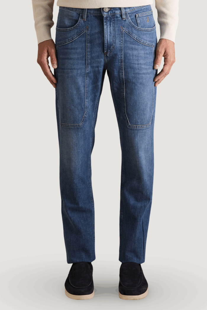 Jeans slim Jeckerson john 5 tasche toppa Denim chiaro