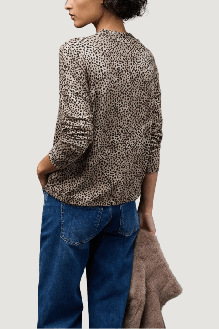 Maglia Street One ltd qr printed soft turtle neck shirt Beige – Nero