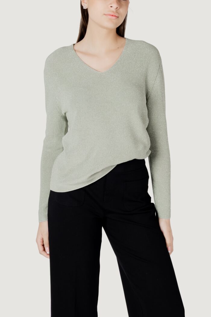 Maglia Street One ltd_qr_lurex v-neck sweater Verde