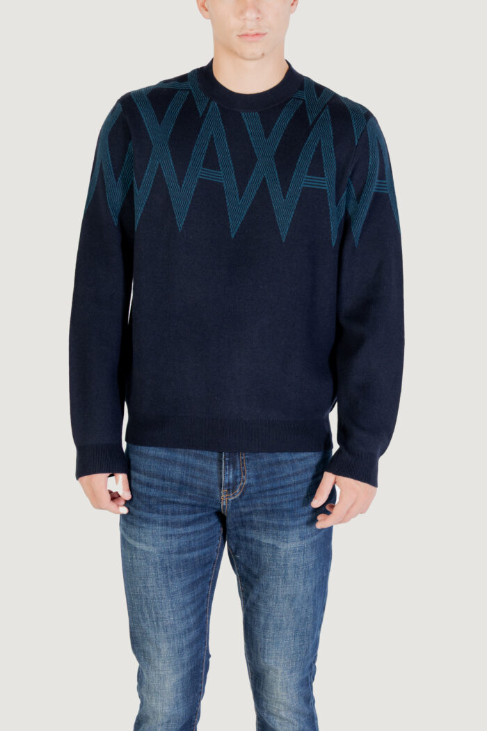 Maglione Armani Exchange pullover Petrolio