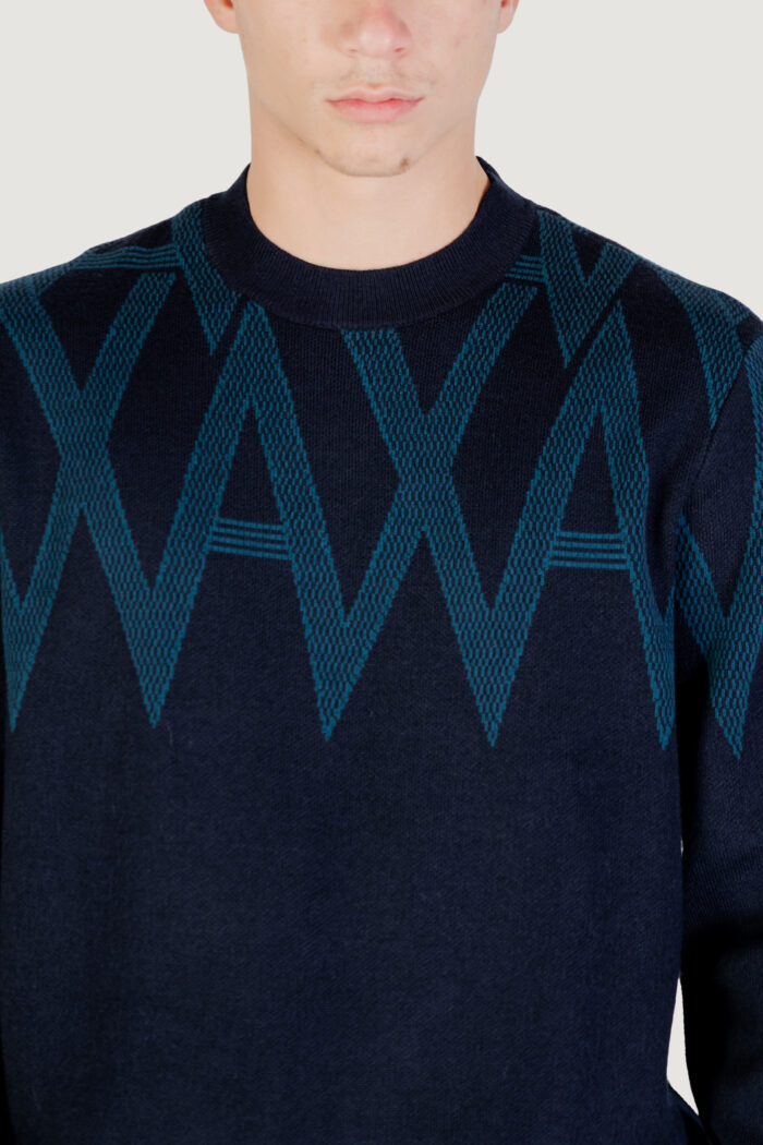 Maglione Armani Exchange pullover Petrolio