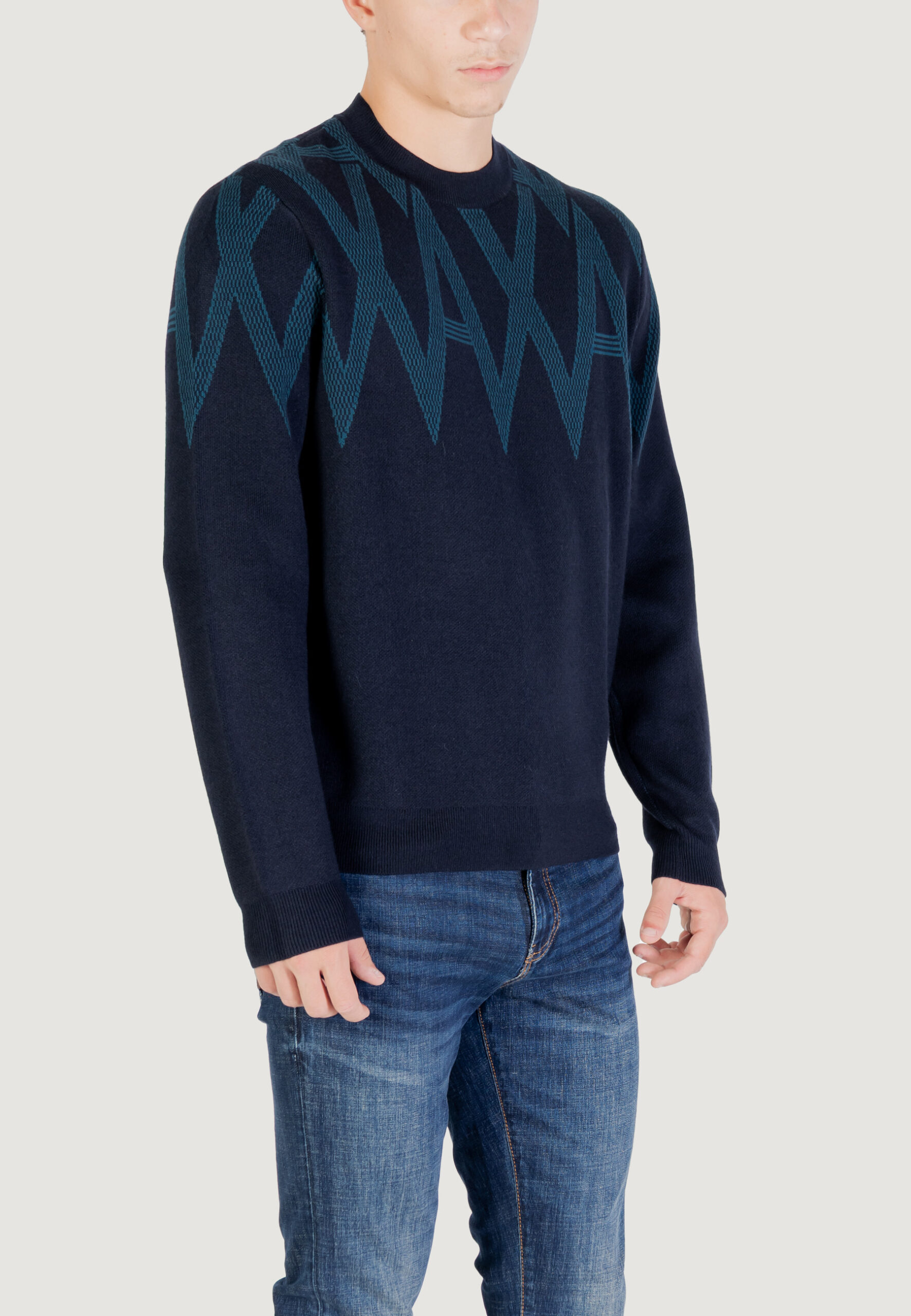Maglione Armani Exchange pullover Petrolio - Foto 3
