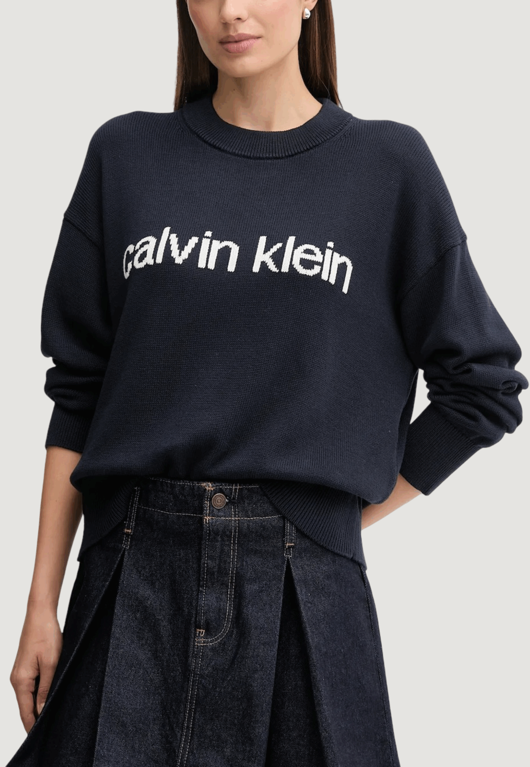 Maglione Calvin Klein Jeans cotton graphic pullo Blue scuro - Foto 4