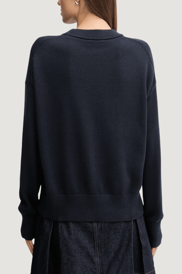 Maglione Calvin Klein Jeans cotton graphic pullo Blue scuro