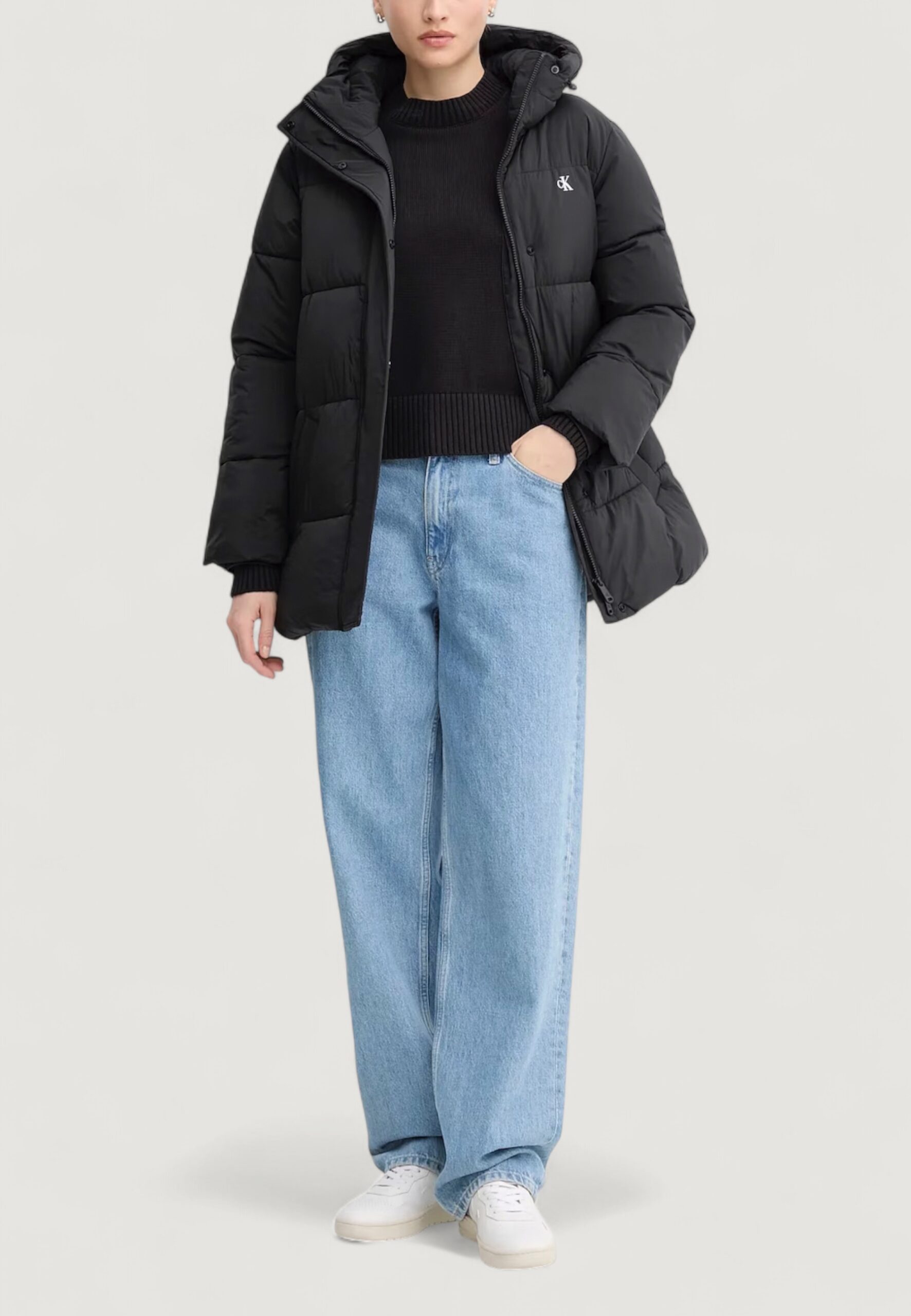 Maglione Calvin Klein Jeans ck embro badge sweat Nero - Foto 2