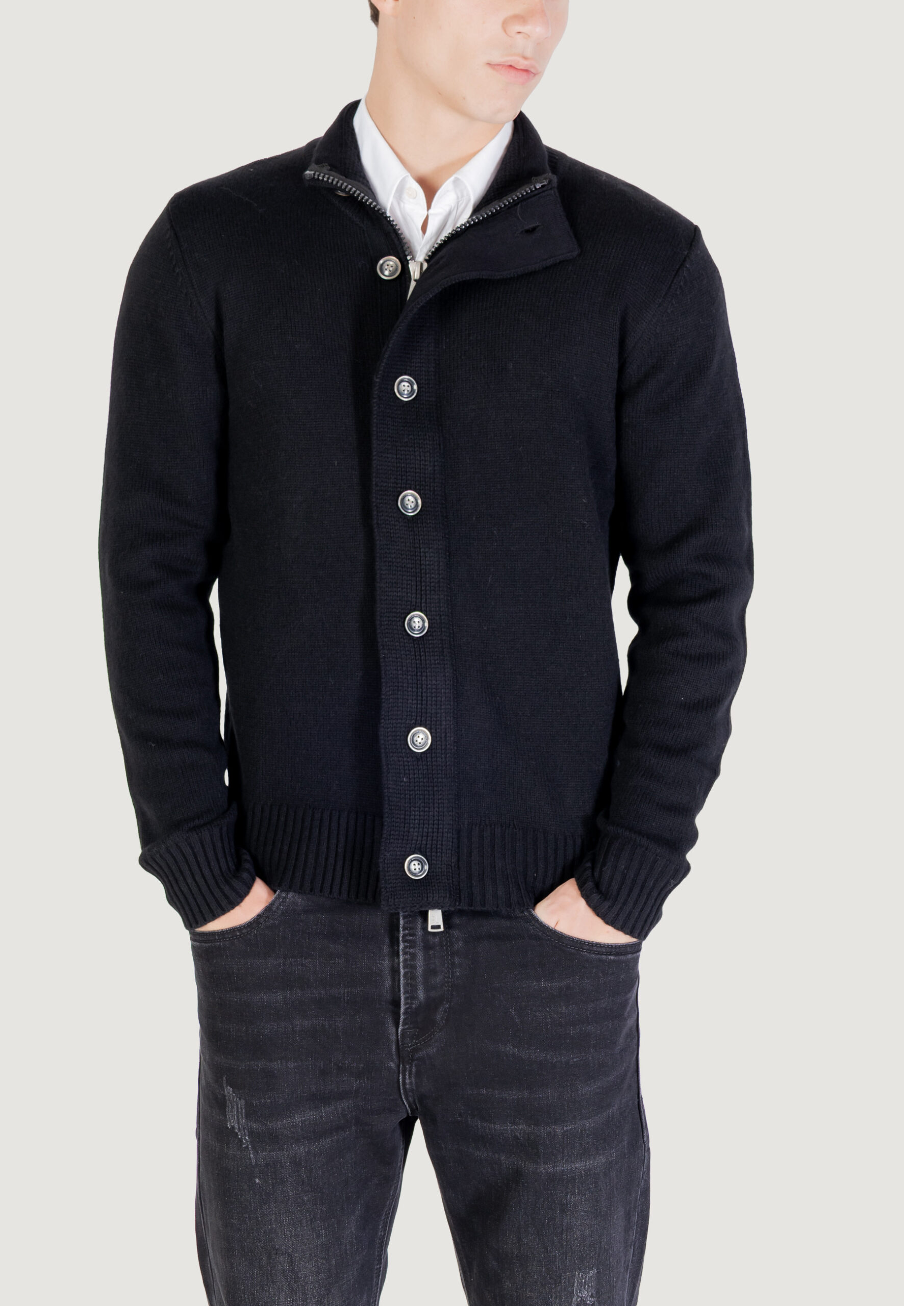 Maglione Gianni Lupo maglieria casual Nero - Foto 1