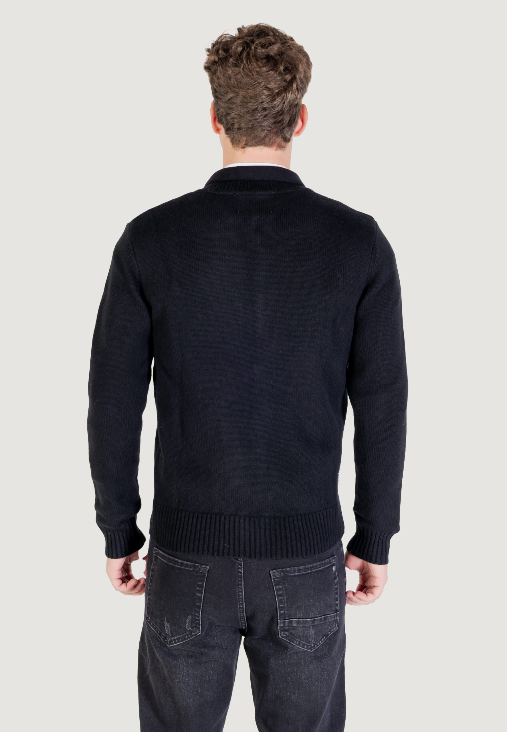 Maglione Gianni Lupo maglieria casual Nero - Foto 4