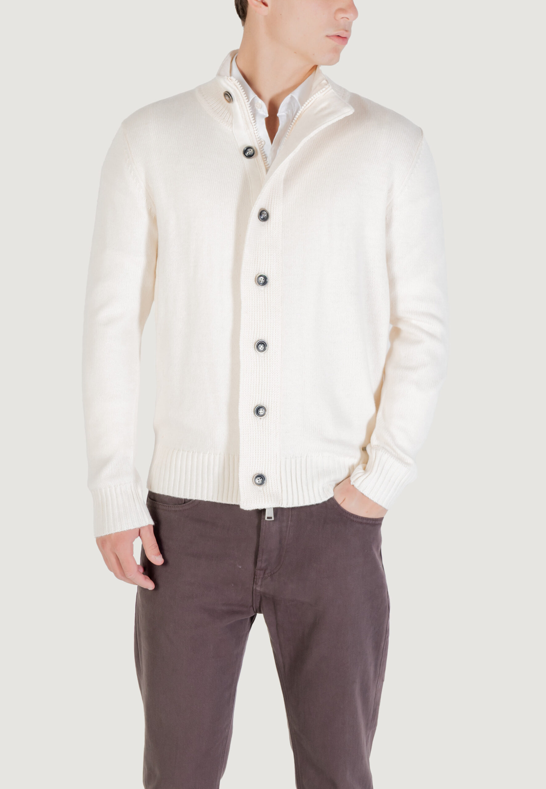 Maglione Gianni Lupo maglieria casual Panna - Foto 1