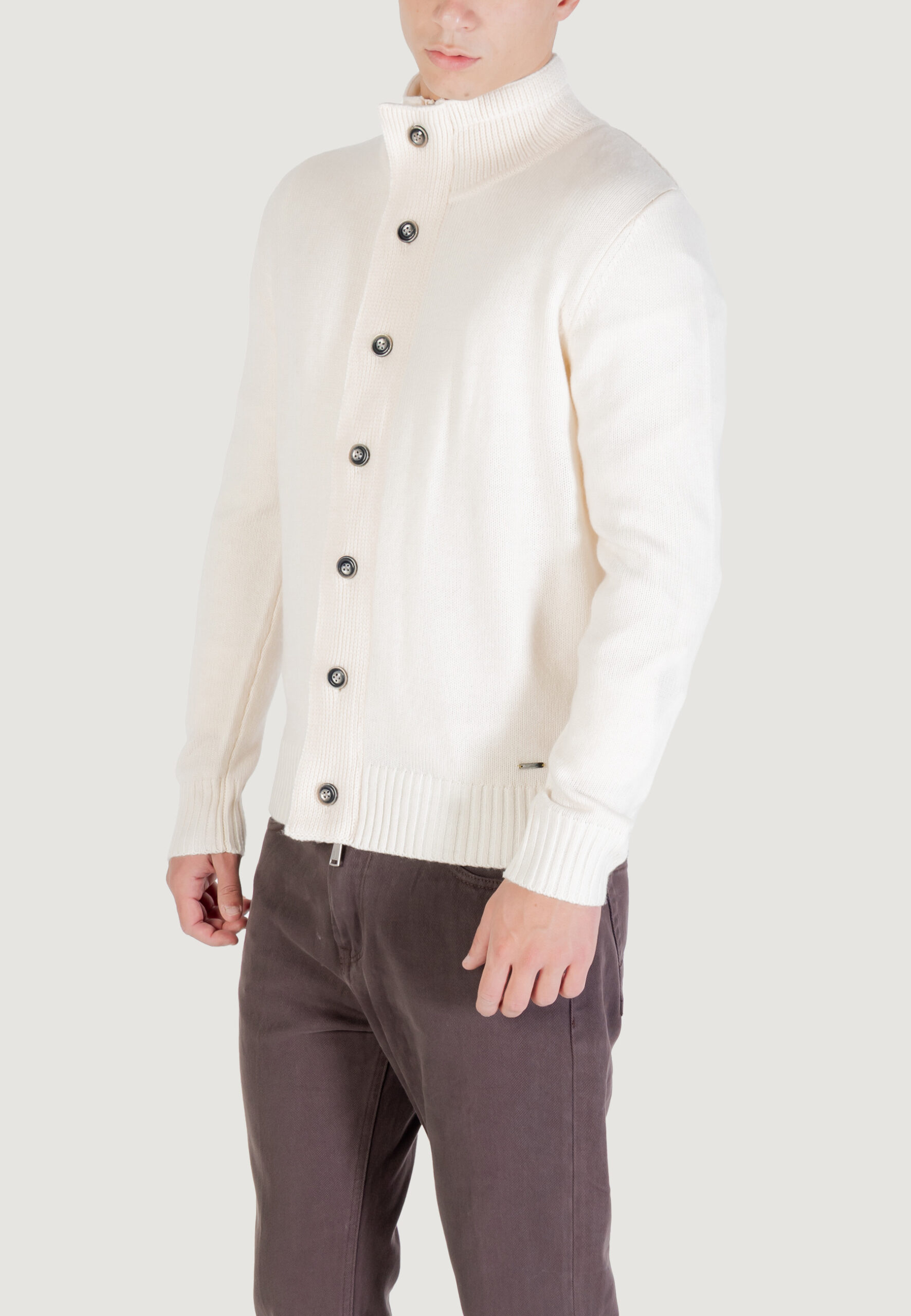 Maglione Gianni Lupo maglieria casual Panna - Foto 3