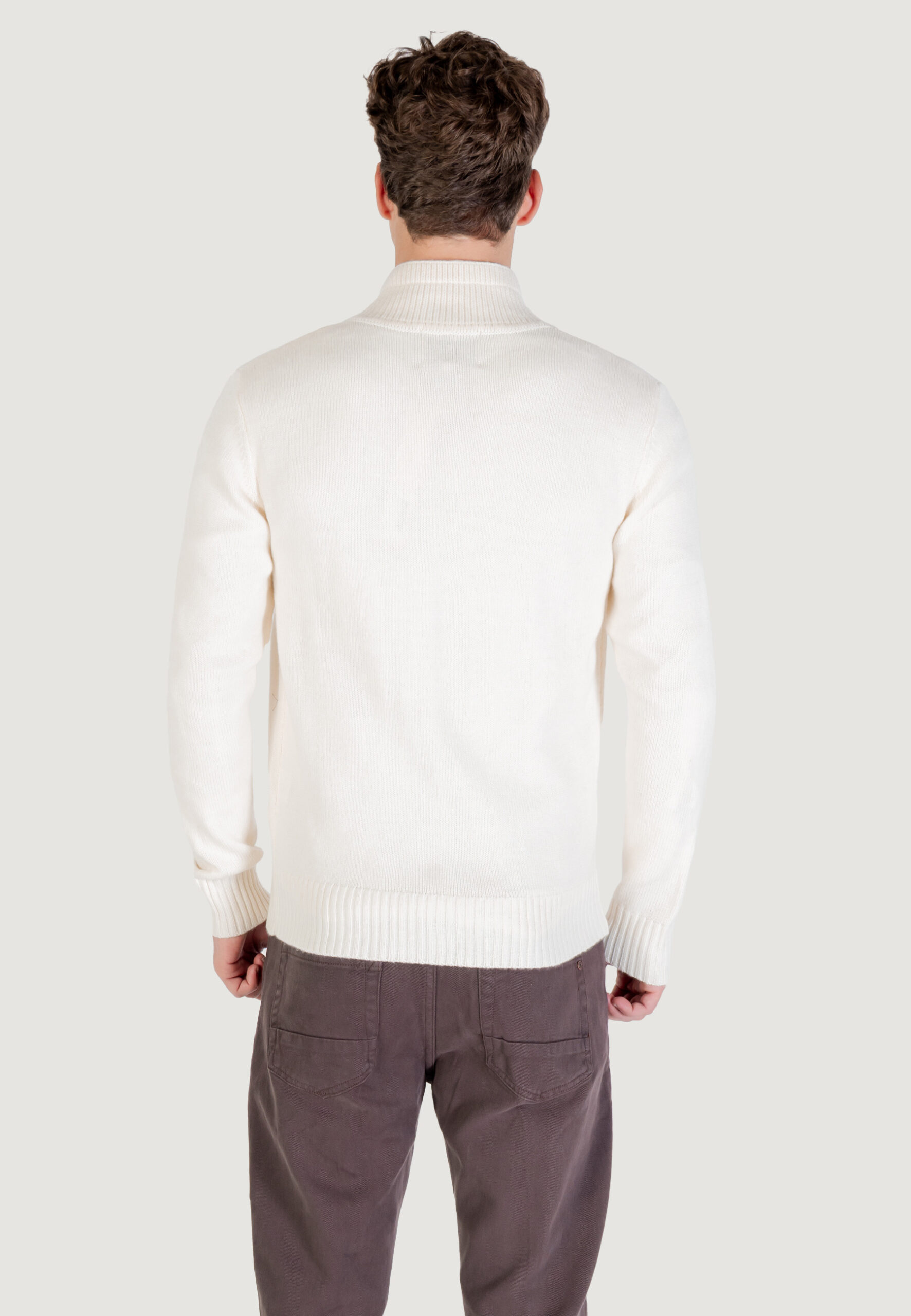 Maglione Gianni Lupo maglieria casual Panna - Foto 4