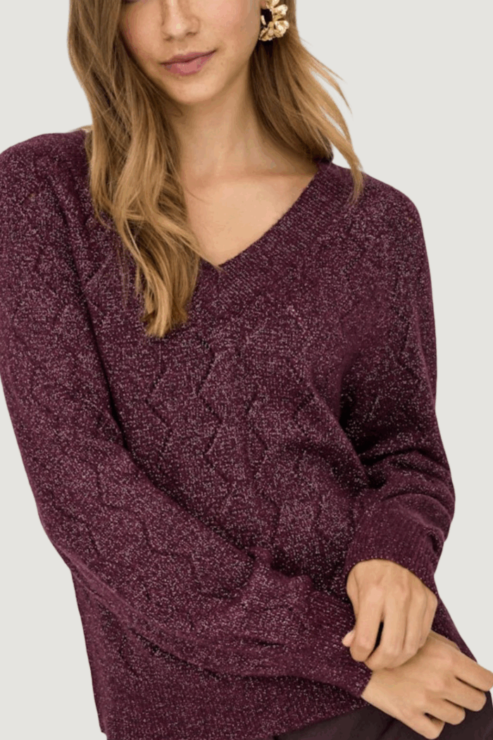 Maglione Jacqueline de Yong jdyaspen life l/s v-neck pullover knt Viola