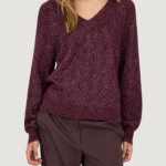 Maglione Jacqueline de Yong jdyaspen life l/s v-neck pullover knt Viola - Foto 1