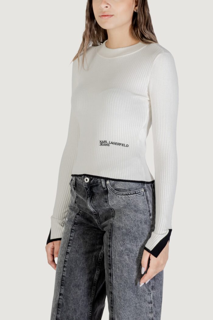 Maglione Karl Lagerfeld Jeans klj mock neck sweater Panna