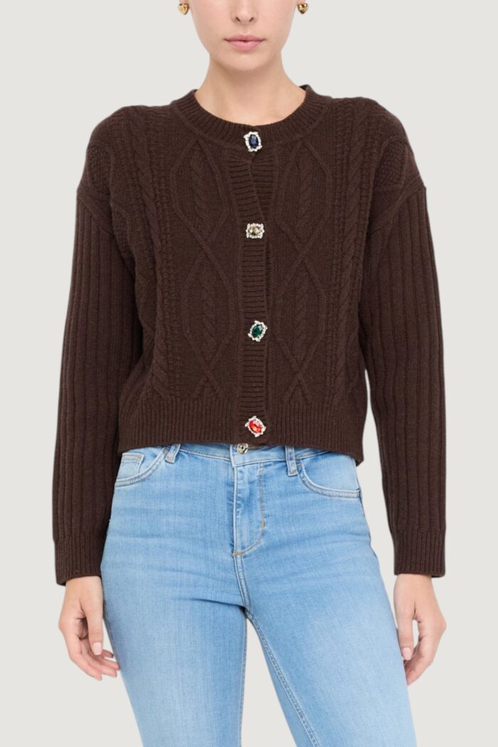 Maglione Liu-Jo ecs maglia aperta m/l Cioccolato