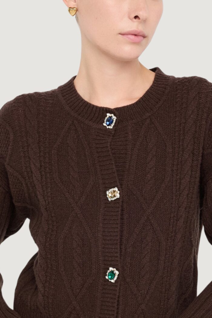 Maglione Liu-Jo ecs maglia aperta m/l Cioccolato